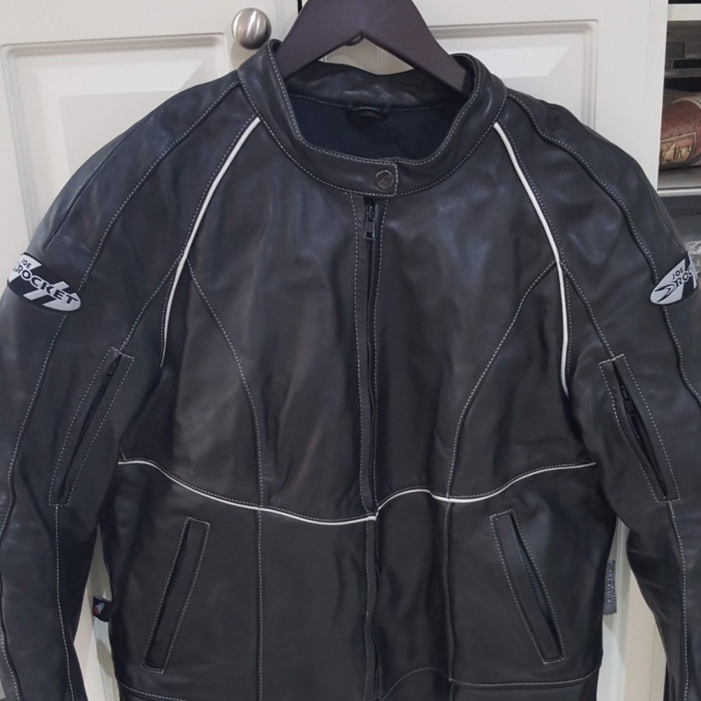 Womens JOE ROCKET leather motorcycle jacket